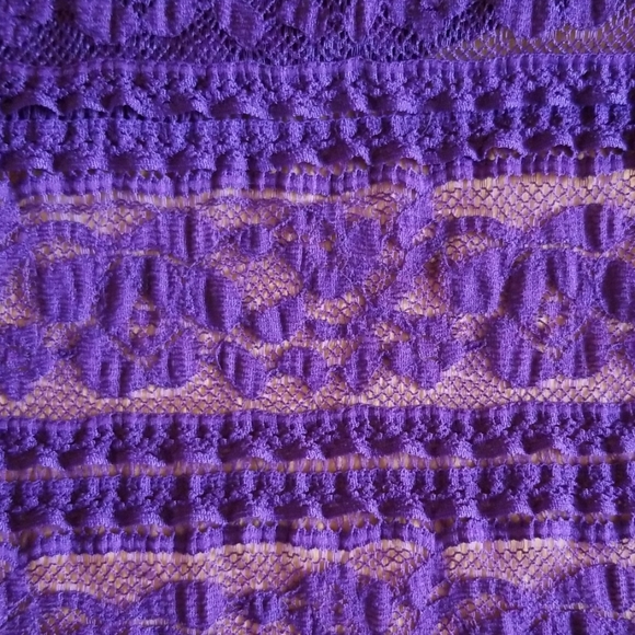 Violet Sheer Lace Top - Picture 4 of 5